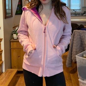 Lululemon pink scuba hoodie